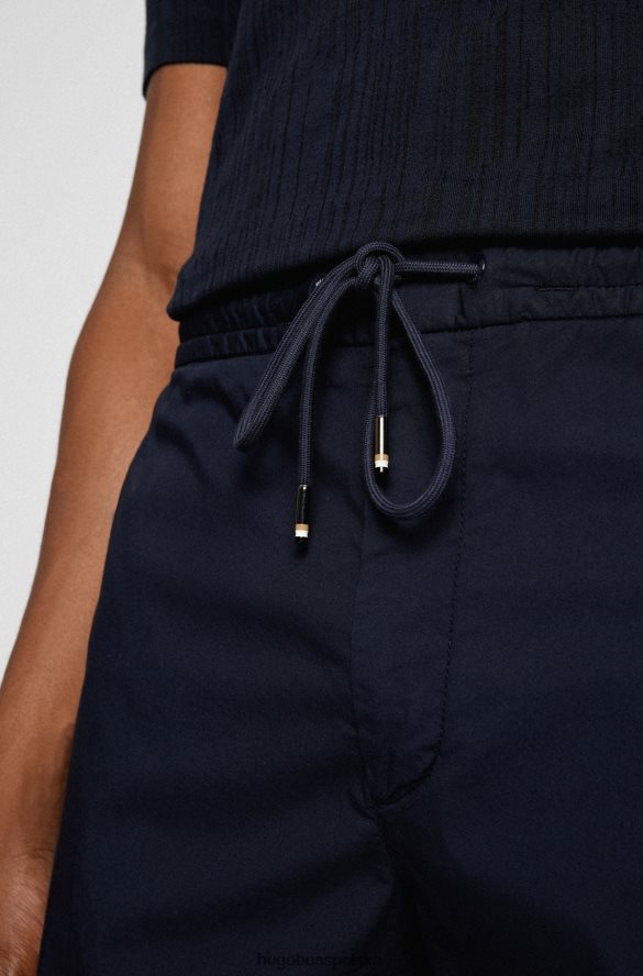 Hugo Boss Szorty Hugo o dopasowanym kroju, wykonane z rozciągliwej bawełny w kolorze papierowym w kolorze ciemnoniebieskim ciemny niebieski R0X0H62461