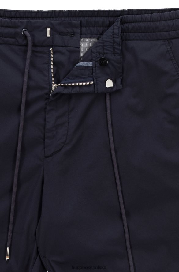 Hugo Boss Szorty Hugo o dopasowanym kroju, wykonane z rozciągliwej bawełny w kolorze papierowym w kolorze ciemnoniebieskim ciemny niebieski R0X0H62461