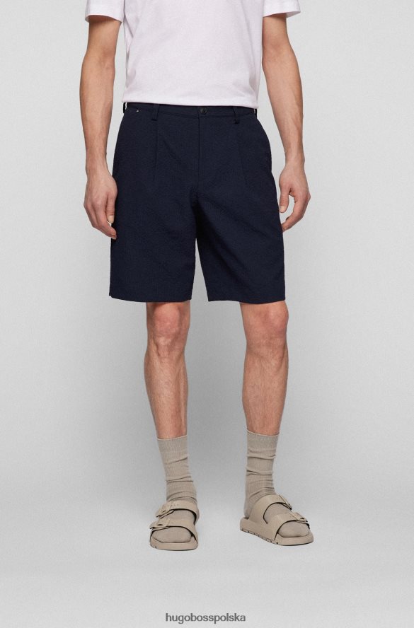 Hugo Boss Szorty hugo o zwężanym kroju w kolorze ciemnoniebieskim, ze stretchem, ze stretchem ciemny niebieski R0X0H63919