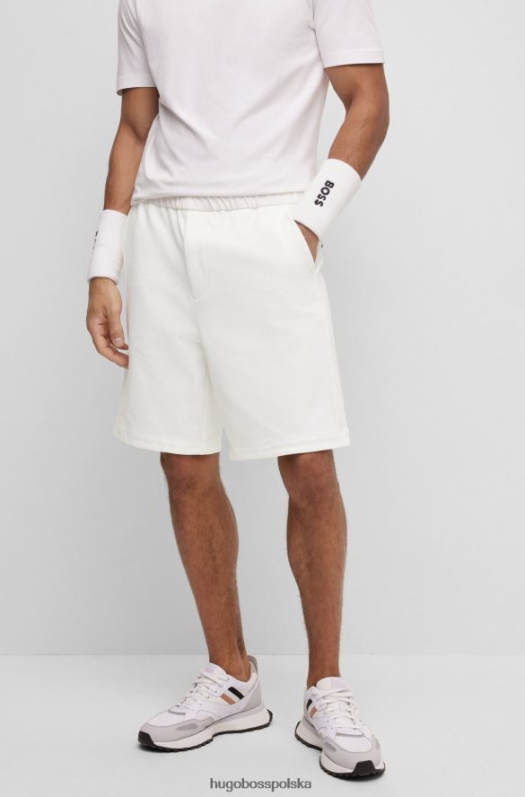 Hugo Boss Szorty x Matteo Berrettini o regularnym kroju z mieszanki bawełny biały R0X0H64607