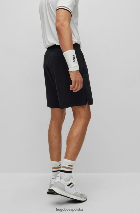 Hugo Boss Szorty x Matteo Berrettini o regularnym kroju, ze stretchem i detalami z logo czarny R0X0H64175