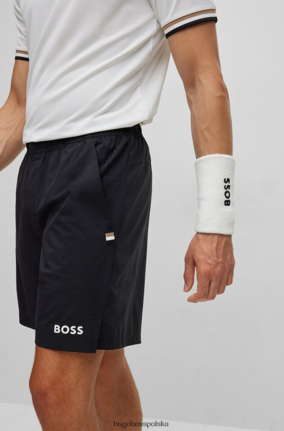 Hugo Boss Szorty x Matteo Berrettini o regularnym kroju, ze stretchem i detalami z logo czarny R0X0H64175