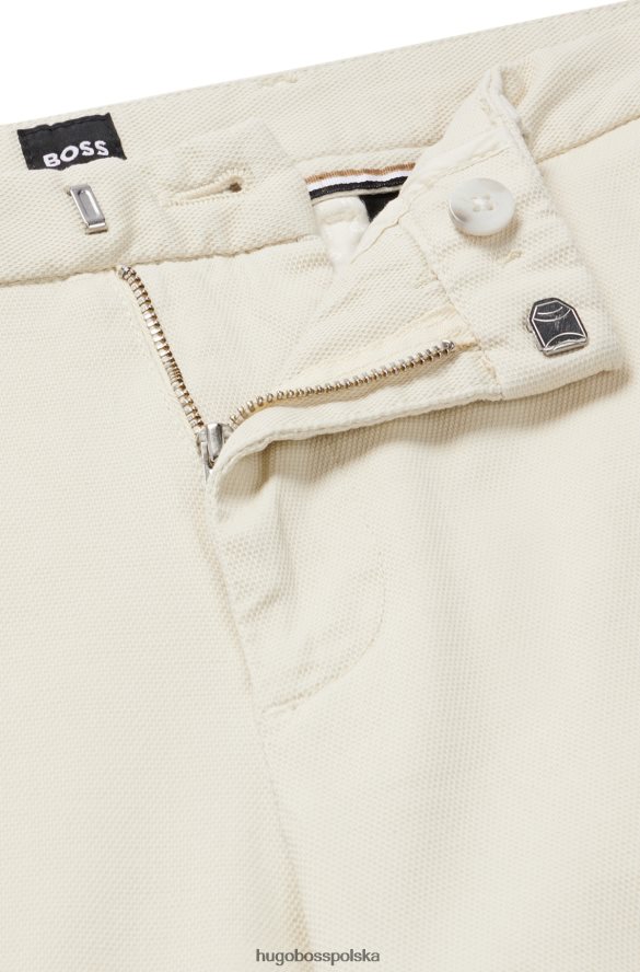 Hugo Boss Wąskie chinosy z białej mieszanki bawełny typu hugo biały R0X0H63405