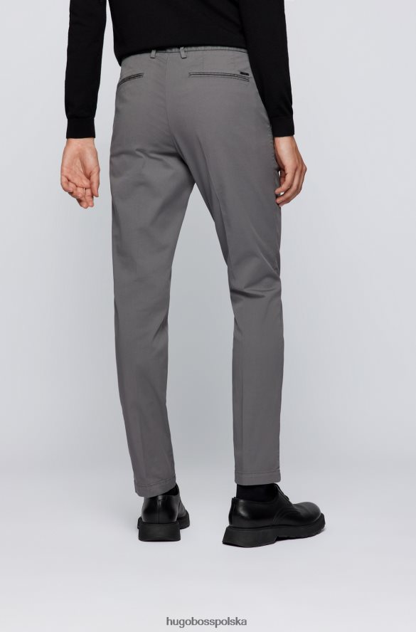 Hugo Boss Wąskie chinosy z gabardyny w kolorze ciemnoszarym hugo ciemno szary R0X0H64381