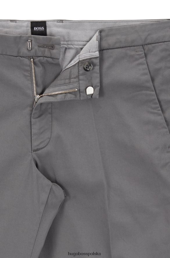Hugo Boss Wąskie chinosy z gabardyny w kolorze ciemnoszarym hugo ciemno szary R0X0H64381