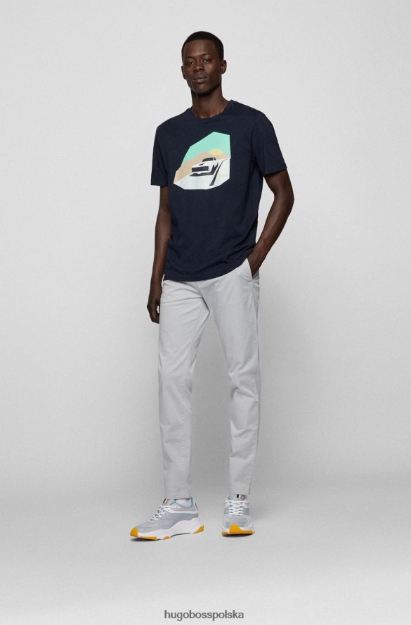 Hugo Boss Zwężane chinosy z barwionej, elastycznej satyny bawełnianej w kolorze jasnoszarym hugo jasnoszary R0X0H61265