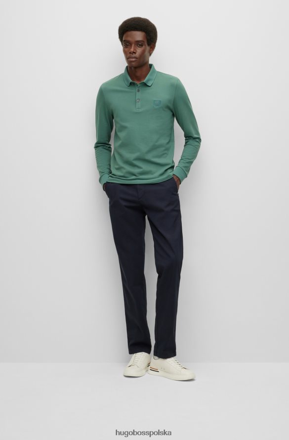 Hugo Boss ciemnoniebieskie chinosy hugo o regularnym kroju z gabardyny z elastycznej bawełny ciemny niebieski R0X0H61820