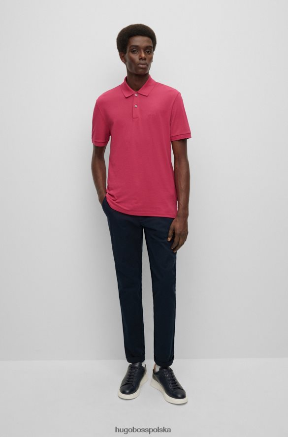 Hugo Boss ciemnoniebieskie, dopasowane chinosy ze strukturalnej, elastycznej bawełny hugo ciemny niebieski R0X0H62945