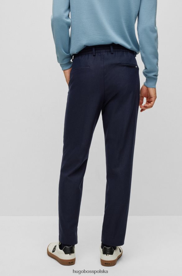 Hugo Boss ciemnoniebieskie spodnie hugo slim fit z elastycznego materiału ciemny niebieski R0X0H62035