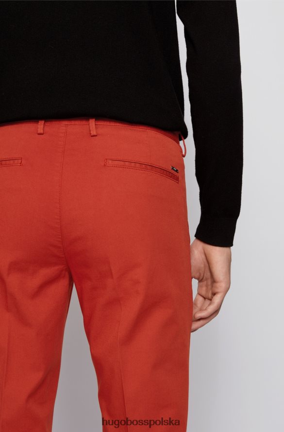 Hugo Boss codzienne spodnie ryżowe 50325936 pomarańczowe pomarańczowy/ciemnobrązowy/turq/aqua/biały/ciemnobeżowy R0X0H6343