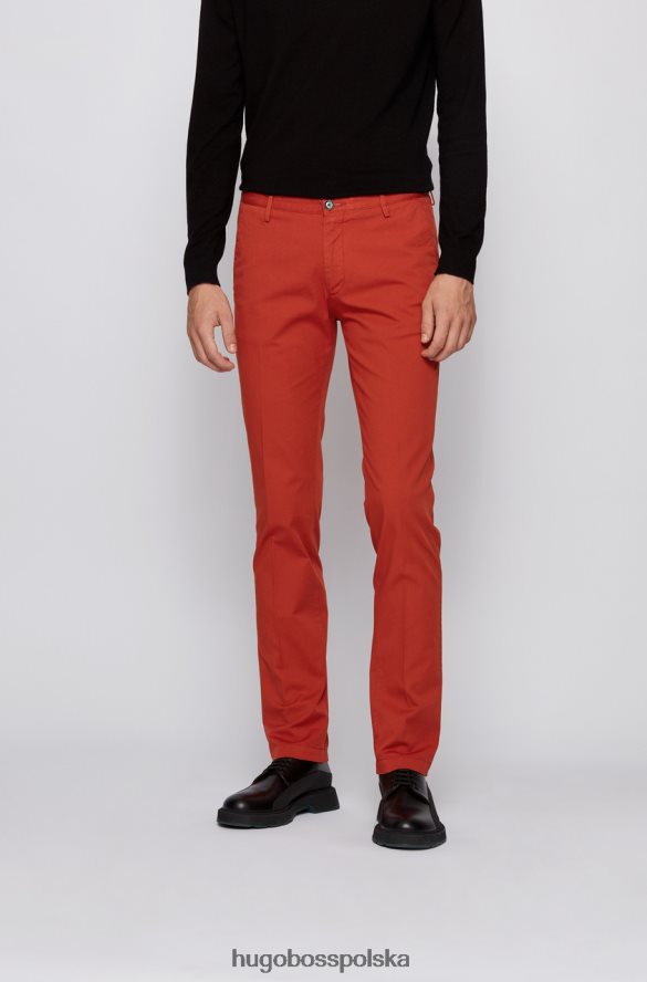 Hugo Boss codzienne spodnie ryżowe 50325936 pomarańczowe pomarańczowy/ciemnobrązowy/turq/aqua/biały/ciemnobeżowy R0X0H6343