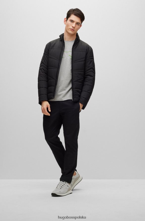 Hugo Boss czarne spodnie o dopasowanym kroju z mieszanki bawełny organicznej hugo czarny R0X0H63318