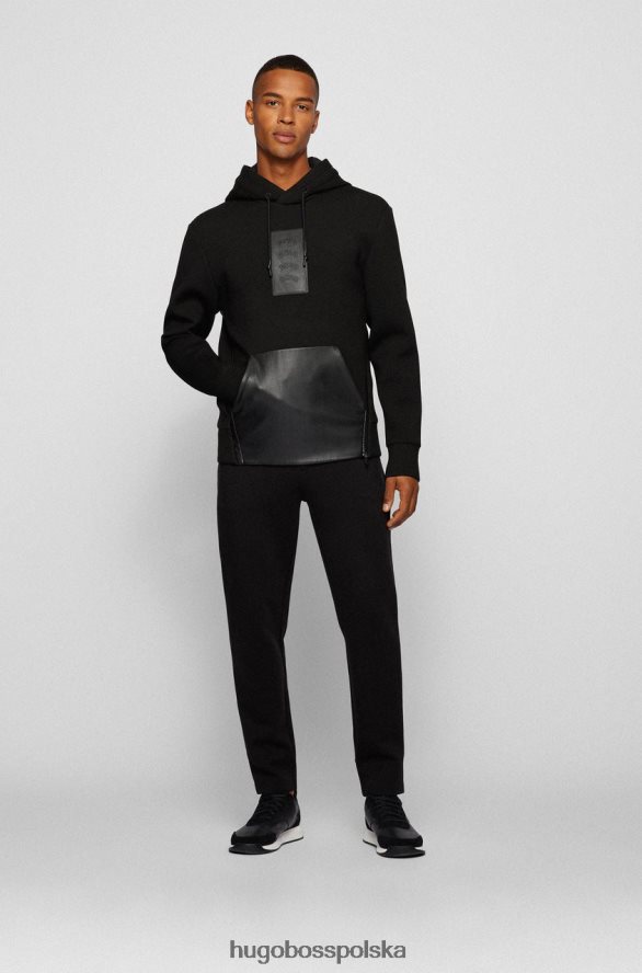 Hugo Boss dresy halboa aj 50456414 czarne czarny biały R0X0H6202