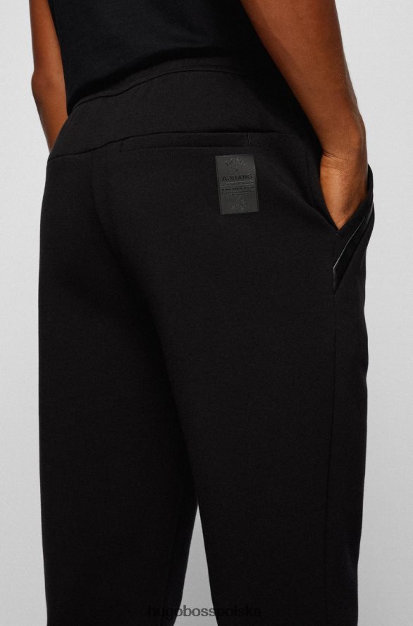 Hugo Boss dresy halboa aj 50456414 czarne czarny biały R0X0H6202