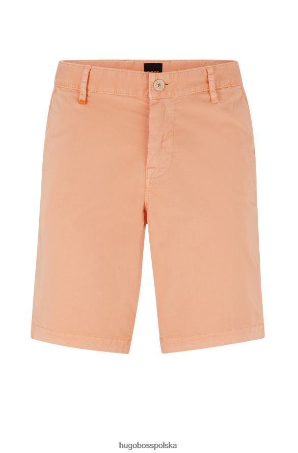 Hugo Boss hugo jasnopomarańczowe szorty slim fit z regularnym stanem, z elastycznej bawełny jasnopomarańczowy R0X0H62716