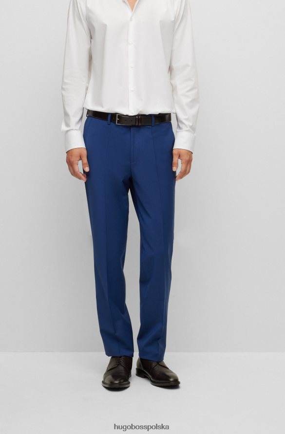 Hugo Boss jasnoniebieskie spodnie wizytowe z mieszanki wełny hugo jasny niebieski R0X0H63280