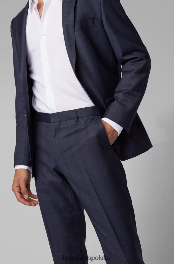 Hugo Boss spodnie genius5 50411977 granatowe marynarka wojenna R0X0H6361