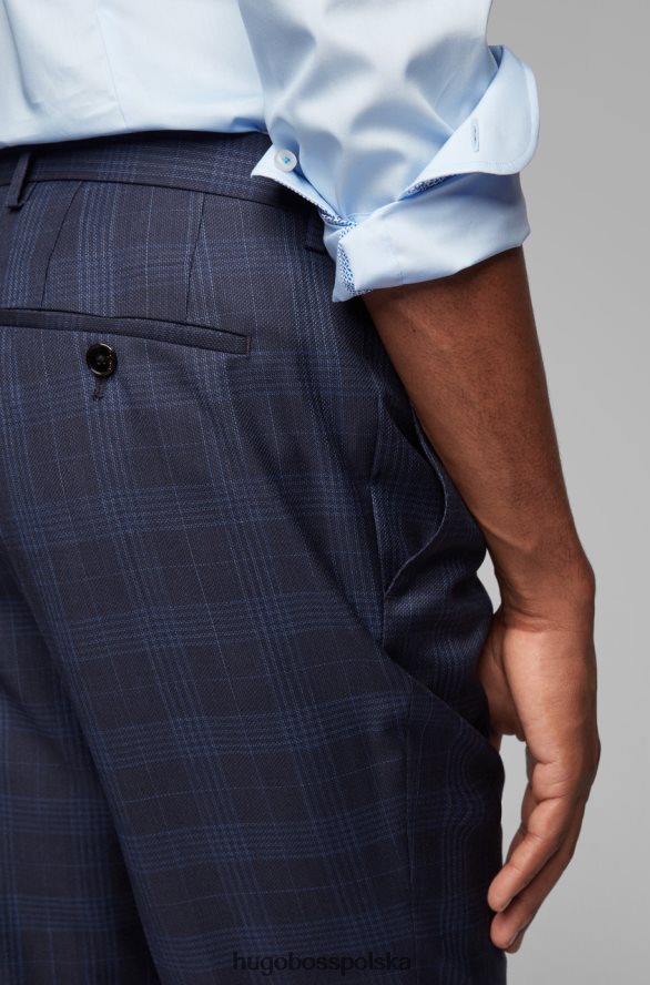 Hugo Boss spodnie genius5 50417489 granatowe marynarka wojenna R0X0H6379