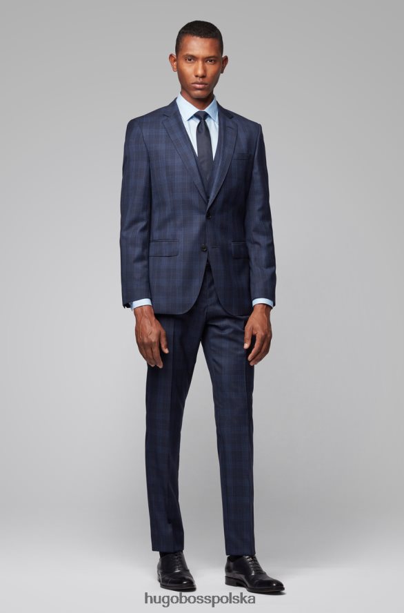 Hugo Boss spodnie genius5 50417489 granatowe marynarka wojenna R0X0H6379