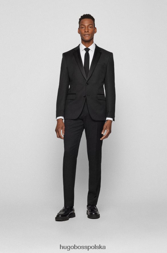 Hugo Boss spodnie h-genius-tux 50469186 czarne czarny/ciemnoniebieski R0X0H6147