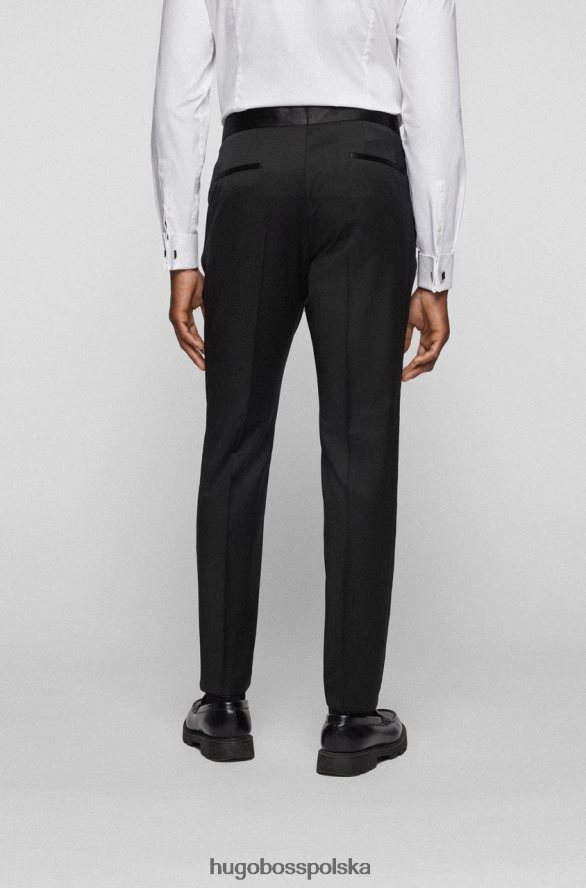 Hugo Boss spodnie h-genius-tux 50469186 czarne czarny/ciemnoniebieski R0X0H6147