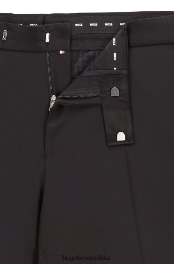 Hugo Boss spodnie h-genius-tux 50469186 czarne czarny/ciemnoniebieski R0X0H6147