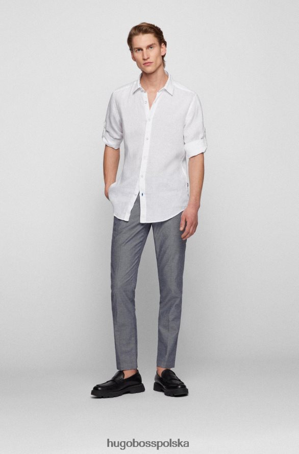 Hugo Boss spodnie kaito 50466474 niebieskie niebieski/jasnoszary R0X0H667