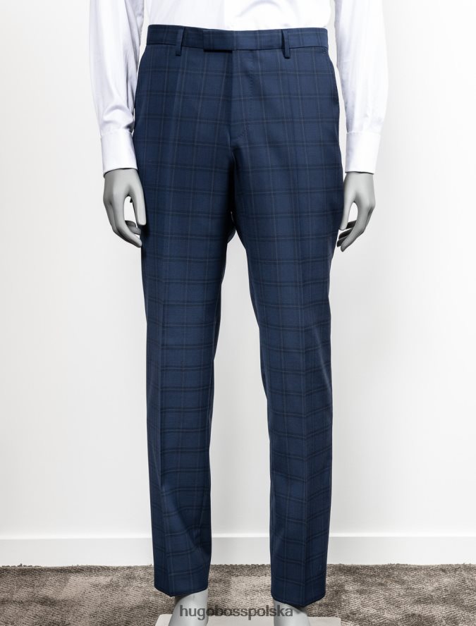 Hugo Boss spodnie lenon2 50417446 granatowe marynarka wojenna R0X0H6404