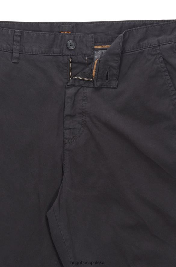Hugo Boss spodnie o swobodnym kroju z wodoodpornej, elastycznej bawełny w kolorze czarnym hugo czarny R0X0H63988