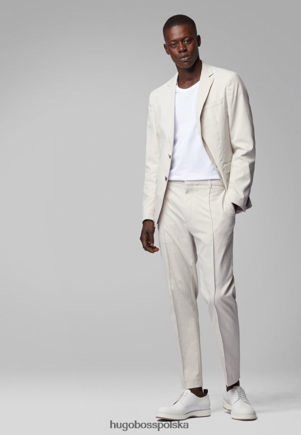 Hugo Boss spodnie paco 50412131 beżowe beżowy R0X0H6353