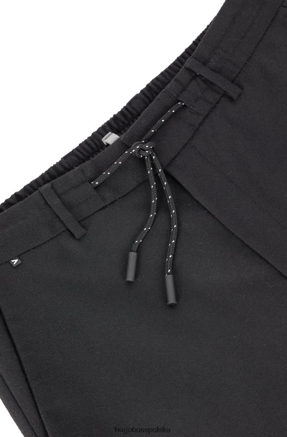 Hugo Boss spodnie slim-fit z elastycznego materiału w kolorze czarnym hugo czarny R0X0H62038