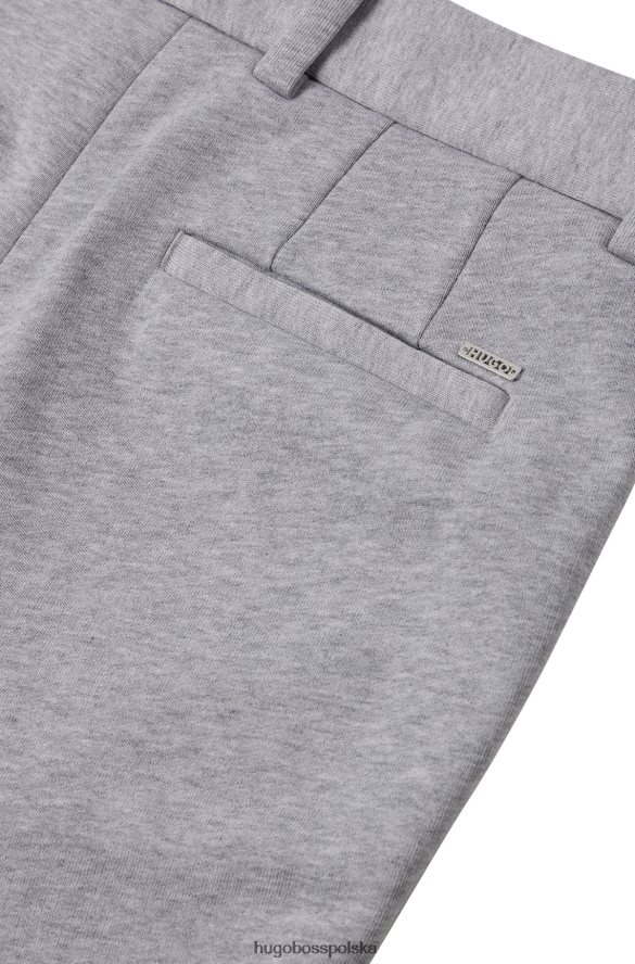 Hugo Boss spodnie slim-fit z super elastycznej melanżowej bawełny w kolorze jasnoszarym hugo jasnoszary R0X0H63619