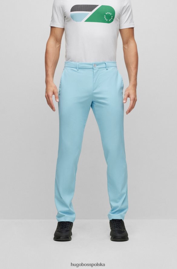 Hugo Boss spodnie slim-fit z wodoodpornego diagonalu Hugo w kolorze jasnoniebieskim jasny niebieski R0X0H63491