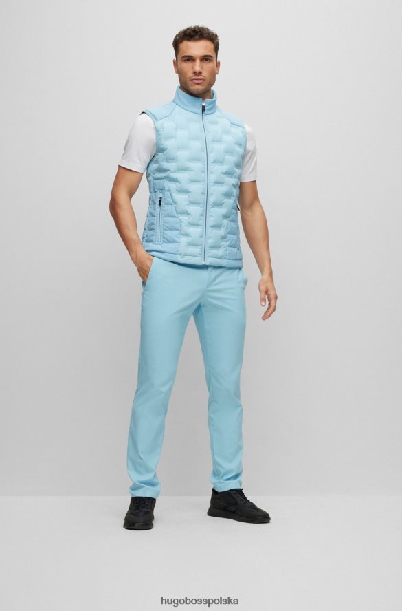 Hugo Boss spodnie slim-fit z wodoodpornego diagonalu Hugo w kolorze jasnoniebieskim jasny niebieski R0X0H63491