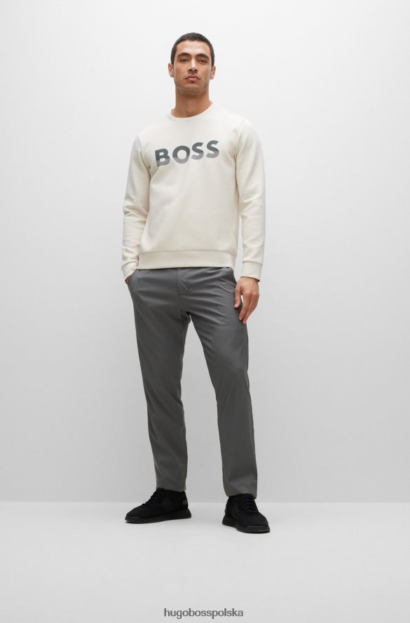 Hugo Boss spodnie slim-fit z wodoodpornego diagonalu w kolorze ciemnoszarym hugo ciemno szary R0X0H62199