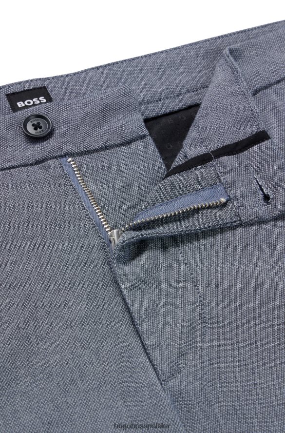 Hugo Boss szare spodnie hugo slim fit z mieszanki zawierającej bawełnę szary R0X0H63910