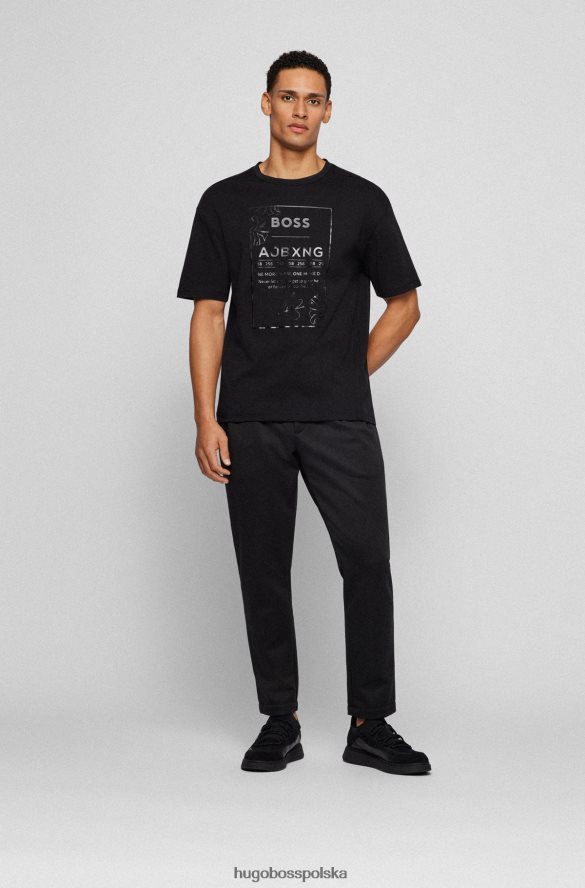 Hugo Boss x ajbxng Zwężane spodnie z bi-stretchowego dżerseju czarny R0X0H64007