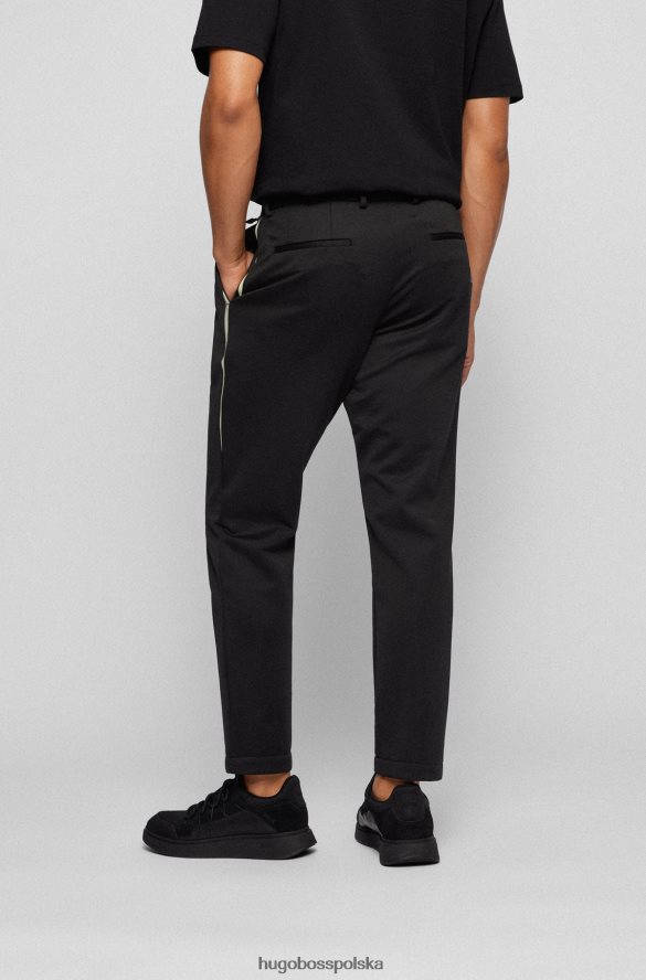 Hugo Boss x ajbxng Zwężane spodnie z bi-stretchowego dżerseju czarny R0X0H64007