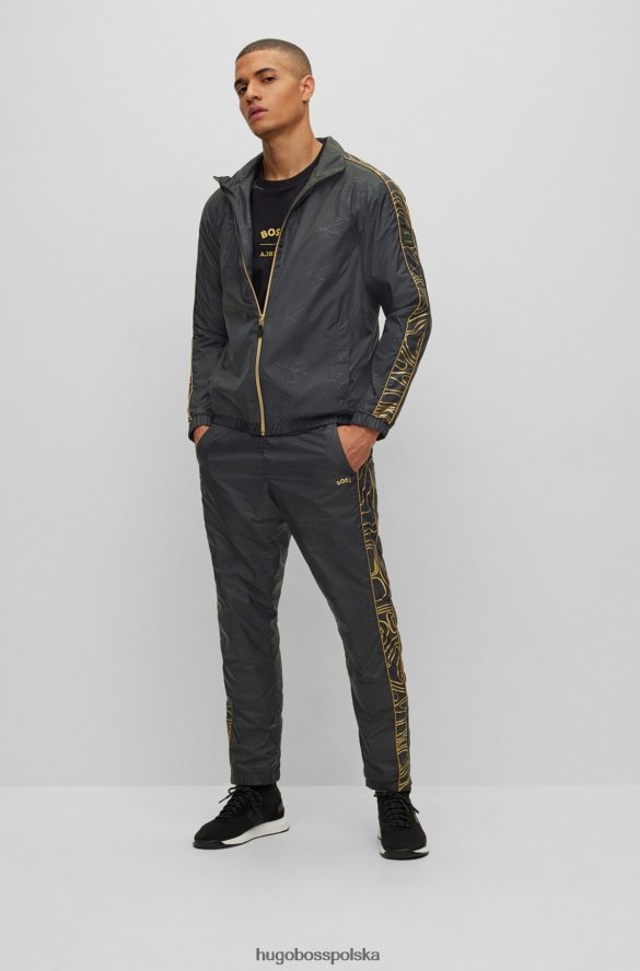 Hugo Boss x ajbxng Zwężane spodnie z lekkiego materiału emed czarny R0X0H63692