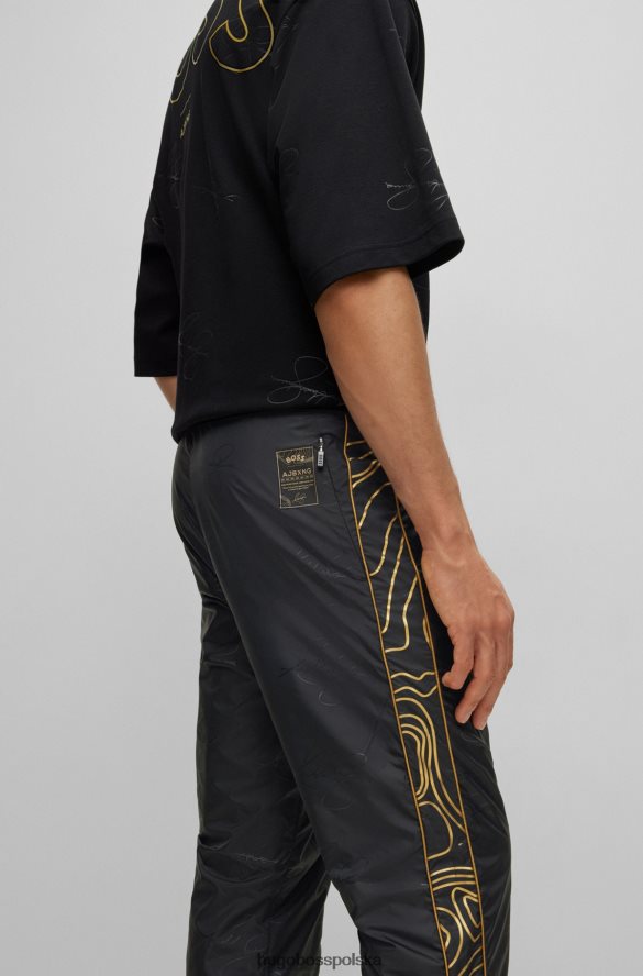 Hugo Boss x ajbxng Zwężane spodnie z lekkiego materiału emed czarny R0X0H63692