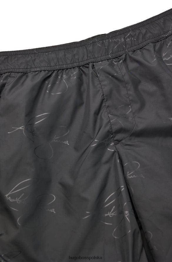 Hugo Boss x ajbxng Zwężane spodnie z lekkiego materiału emed czarny R0X0H63692