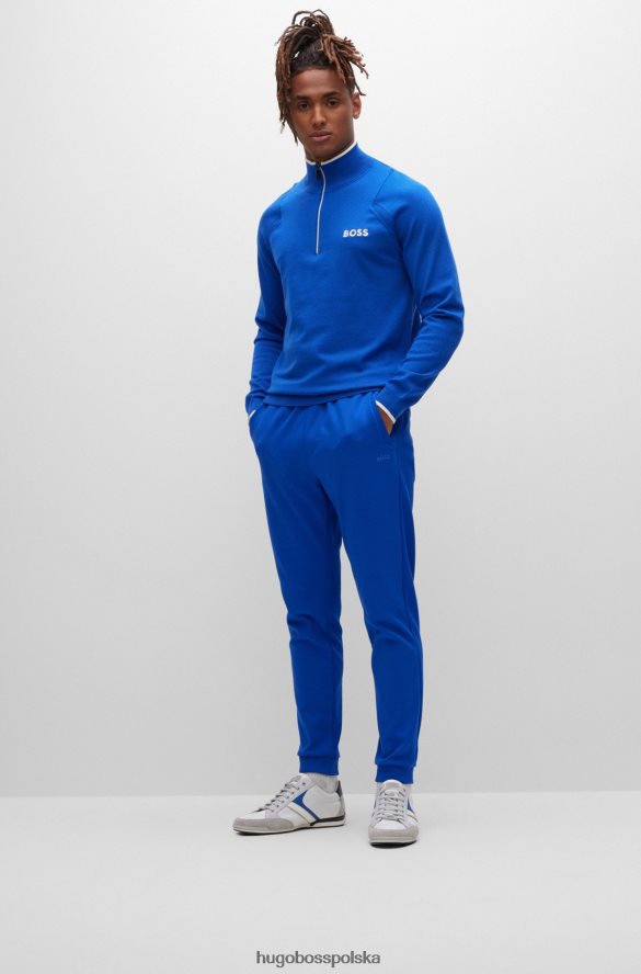 Hugo Boss Hugo Sweter o regularnym kroju, zapinany na zamek i haftowane logo, w kolorze niebieskim niebieski R0X0H62049