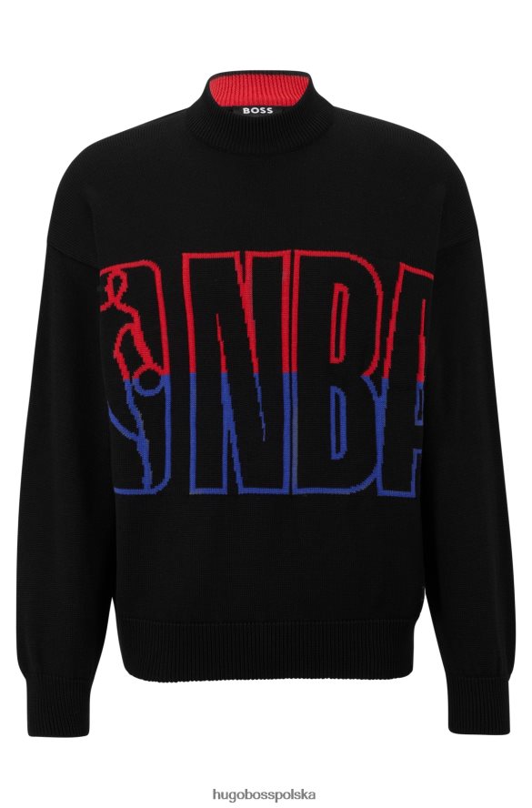 Hugo Boss & NBA Sweter o luźnym kroju z intarsją z logo podwójnej marki rodzaj NBA R0X0H63767