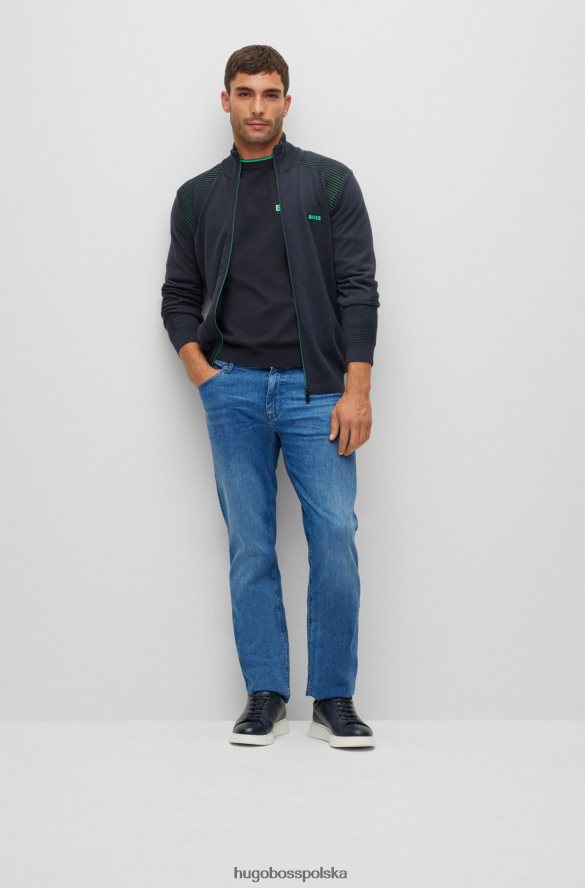 Hugo Boss Sweter Hugo o regularnym kroju w kolorze ciemnoniebieskim, ze stretchem ciemny niebieski R0X0H63801
