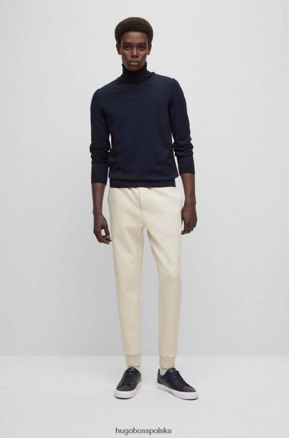 Hugo Boss Sweter hugo o dopasowanym kroju z golfem w kolorze ciemnoniebieskim z dziewiczej wełny ciemny niebieski R0X0H6986