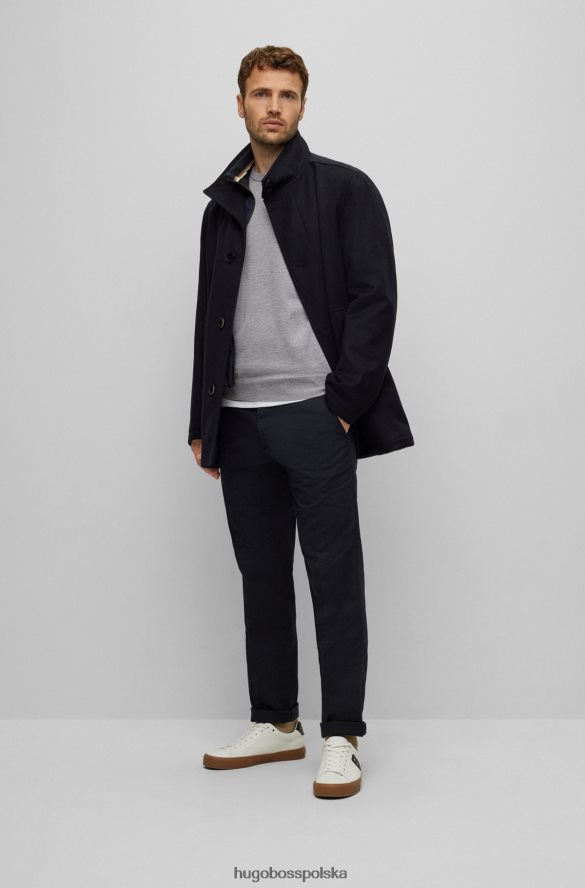 Hugo Boss Sweter hugo z haftowanym logo w kolorze odpowiedzialnej wełny w kolorze szarym szary R0X0H61643