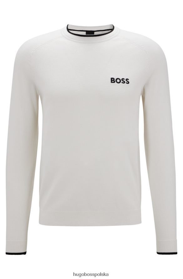 Hugo Boss Sweter o regularnym kroju z elastycznej mieszanki w kolorze białym hugo biały R0X0H63802