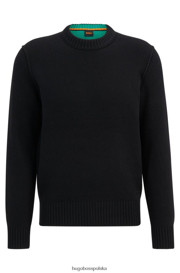 Hugo Boss Sweter z okrągłym dekoltem z mieszanki czystej wełny hugo w kolorze czarnym czarny R0X0H63571