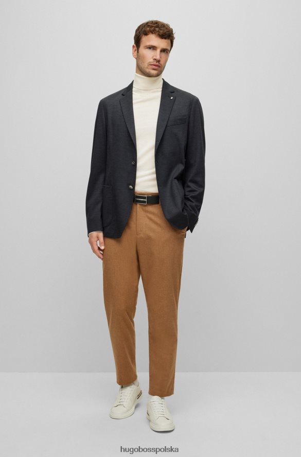 Hugo Boss Wąski sweter z golfem z dziewiczej wełny hugo w kolorze białym biały R0X0H6989