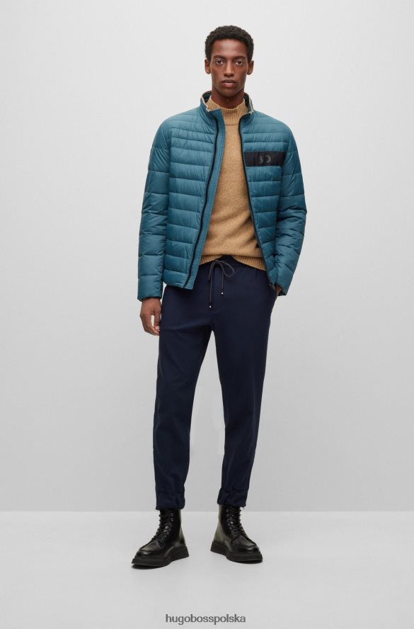 Hugo Boss beżowy sweter Hugo z domieszką wełny, z okrągłym dekoltem beżowy R0X0H63208
